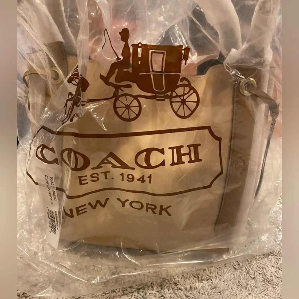 Coach Harmony Hobo In Colorblock Brass/Beechwood
